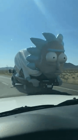 rick and morty The Rickmobile on the road
