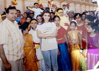 Actress roopashree while shot Bhanta film in Obava stadium, Chitradurga in 2006.