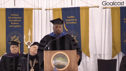 Rick Rigsby gives a graduation speech at the Cal Maritime Commencement Ceremony (April 22, 2017)