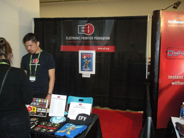 EFF booth at the 2010 RSA Conference