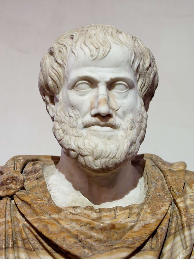 Aristotle, 384–322 BCE, one of the early figures in the development of the scientific method.[45]