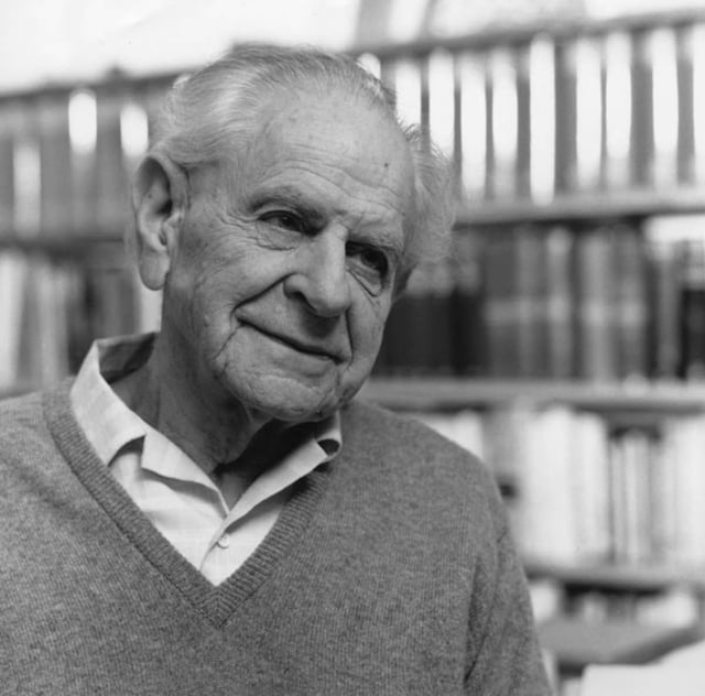 The Austrian-British philosopher of science Karl Popper (1902–1994) in 1990.