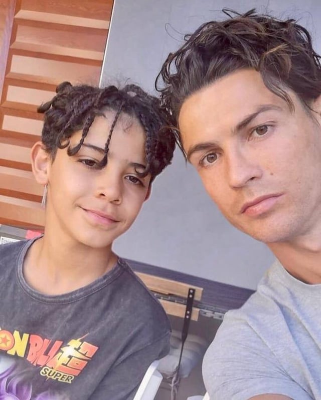 Cristiano Jr. and his father