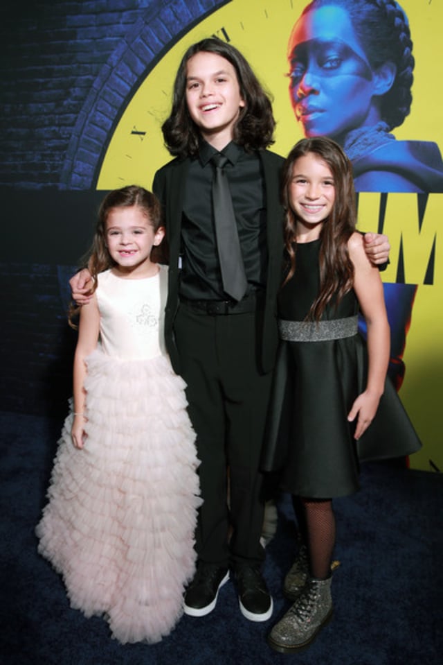 (L-R) Adelynn Spoon, Dylan Schombing, and Lily Rose Smith attend the premiere of HBO's "Watchmen" at The Cinerama Dome on October 14, 2019 in Los Angeles, California.