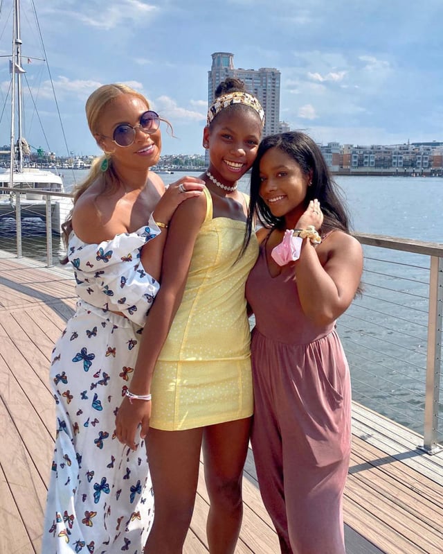 Gizelle Bryant pictured on her Instagram with her daughters