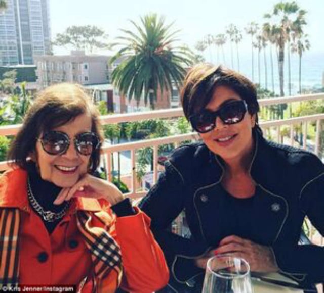 Mary Jo with her daughter, Kris Jenner.