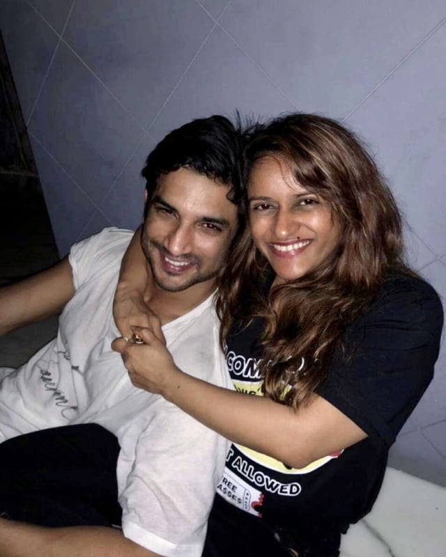 Rohini Iyer pictured on her Instagram with Sushant Singh Rajput