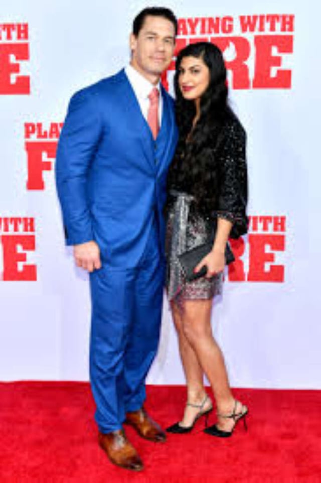 John Cena with his girlfriend Shay Shariatzadeh