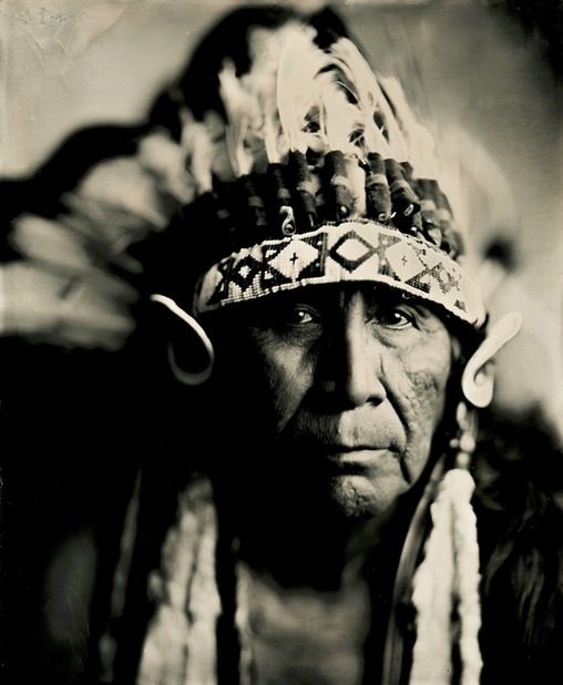 A Photograph of Chief Avrol Looking Horse
