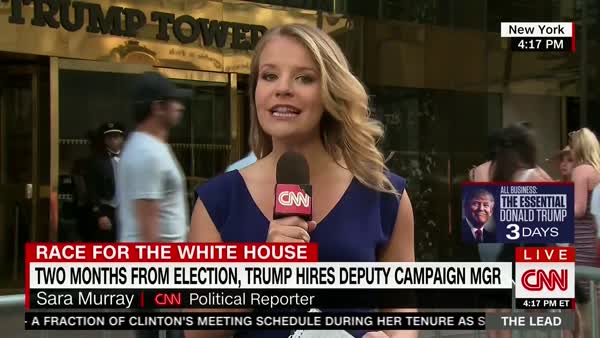 Reporting in front of Trump tower, New York