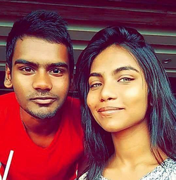 Rayyan Athif and his sister Raudha.