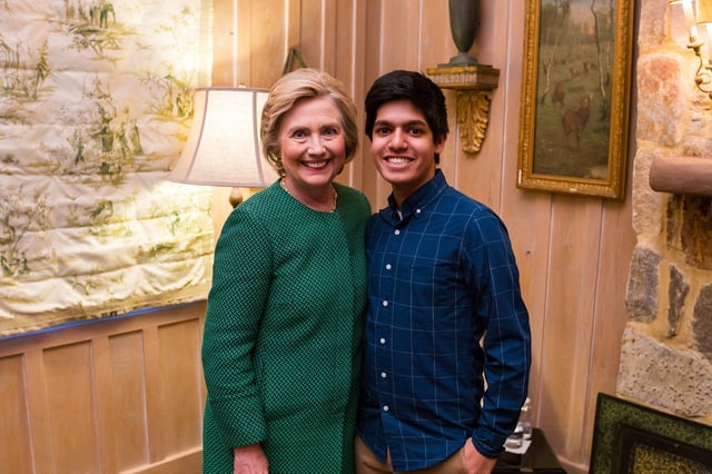 Ziad Ahmed and Hillary Clinton