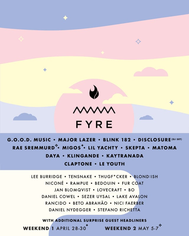 The Fyre Festival Lineup
