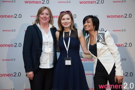 Barbara Bates of Eastwick Communications (left), Christina Farr (center), and Shaherose Charania (right), co-founder & CEO of Women 2.0