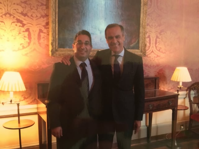 Daniel Shakhani & Mark Carney former Governor of the Bank of England.