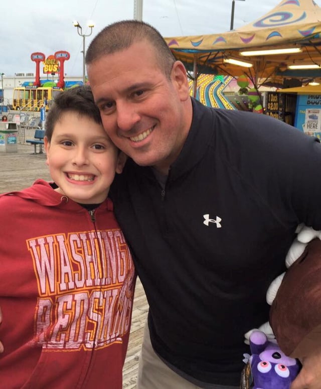 Mark with his son, Jason