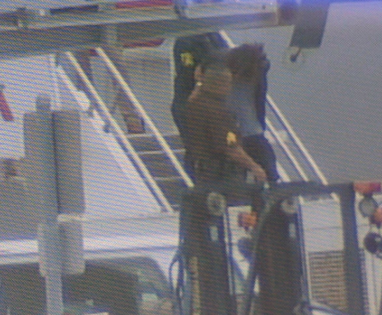 Anil being taken off the plane