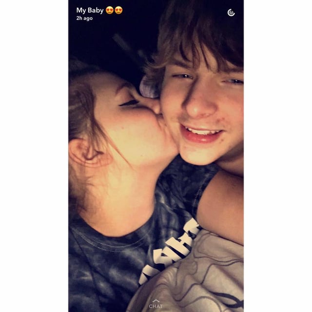 With her boyfriend, Steven Seregny