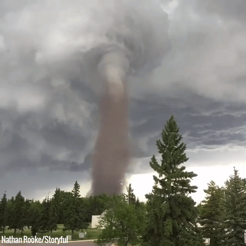 Another view of the tornado in Alberta
