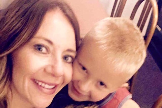 Photo of the victims Memorez Rackley and her son Jase Rackley who were killed in the shooting