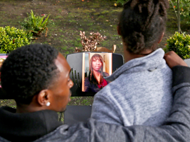 Mourners at Charleena's vigil