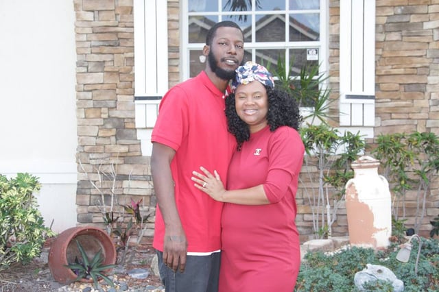 Photo of Makeva and Euri Jenkins on their 5-year-wedding anniversary on November 27, 2016