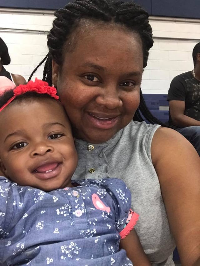 Photo of Makeva with her youngest daughter