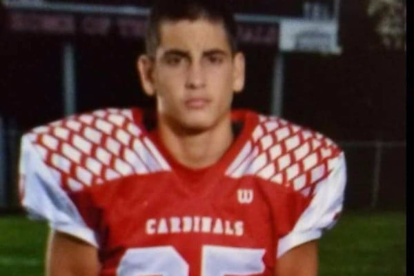 Chipper Grogg in his football uniform