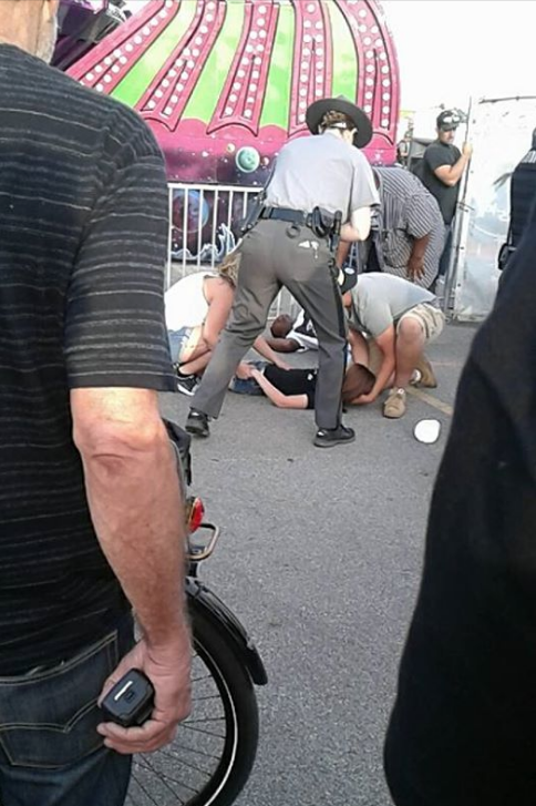 Victim on the ground
