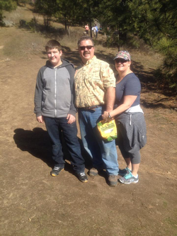 Sam in the outdoors with family