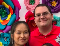Hodges with his wife.