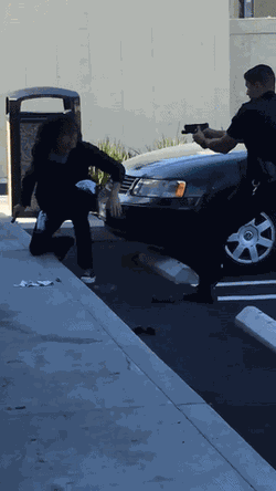 The gif of Dillan Tabares moments when he was he shot to death by Huntington beach Police officer.