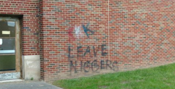 Racist message Eddie spray painted on the EMU campus in September, 2016