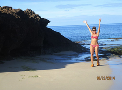Photo of Rosemary Jafarjian-Billquist at the beach.