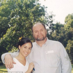 Thomas Markle Sr. with his daughter Meghan Markle, when she was younger.