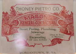 An image of a Pietro Paving and Construction Company advertisement