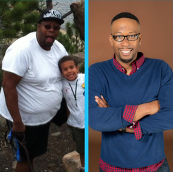 Before/After photo of his weight loss