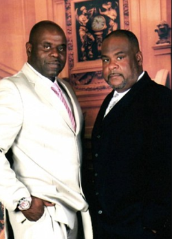 Photo of Earl Blue with his business partner.