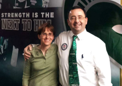 Photo of Stefanie Lynn Anderson and her former husband Larry Nassar together from when he worked at Michigan State University.
