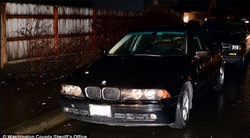 The BMW in which Sara Zghoul's body parts was found.