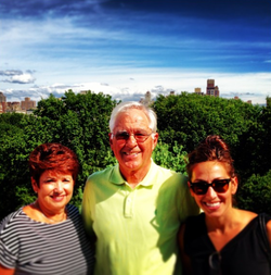 Lauren Simonetti at Central Park with her parents, Janet and Raymond Simonetti.