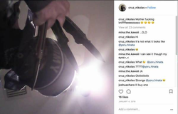 Instagram post of Nicolas Cruz with multiple knives.