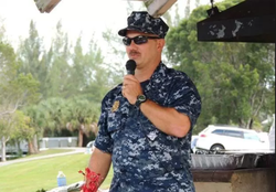 Photo of Christopher Hixon in his military uniform.