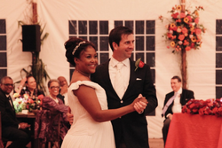 Martin McLean and Ensa Cosby at their wedding.