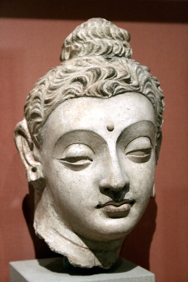 Gandhāran depiction of the Buddha from Hadda, Afghanistan; Victoria and Albert Museum, London.