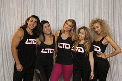 Lexy Panterra with her LTO Fitness instructors