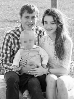Family photo of Jordan Worth and her ex-boyfriend who she abused, Alex Skeel