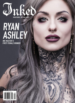 Ryan Ashley Malarkey on the cover of Inked Magazine