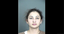 Full mugshot of Macrina Perez that has been shared by the press.