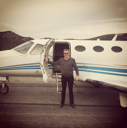 Mark Vanderpump at his private plane.